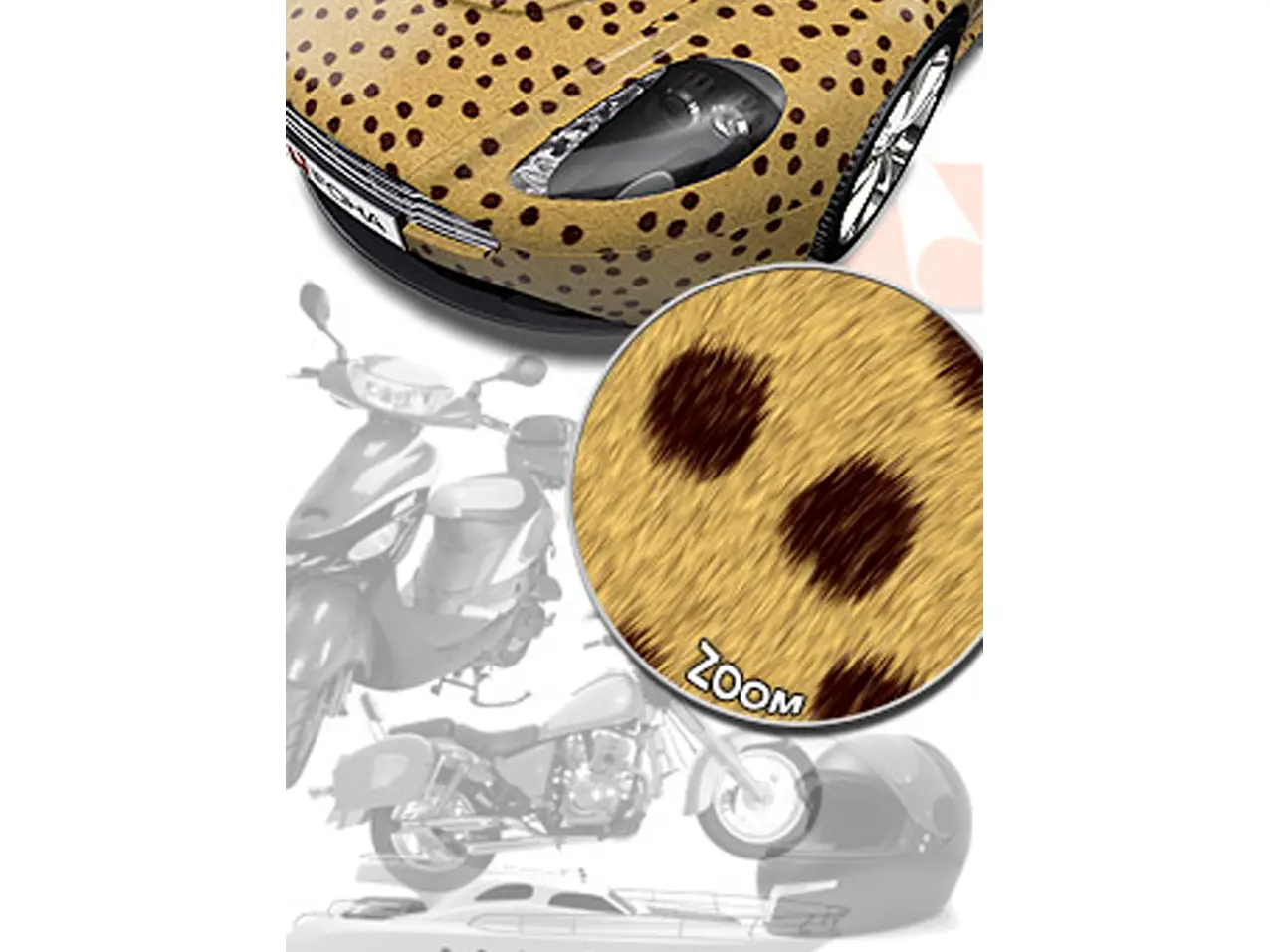 Autofolie-Druck-Carwrapping-Fell beige Punkte-1403357