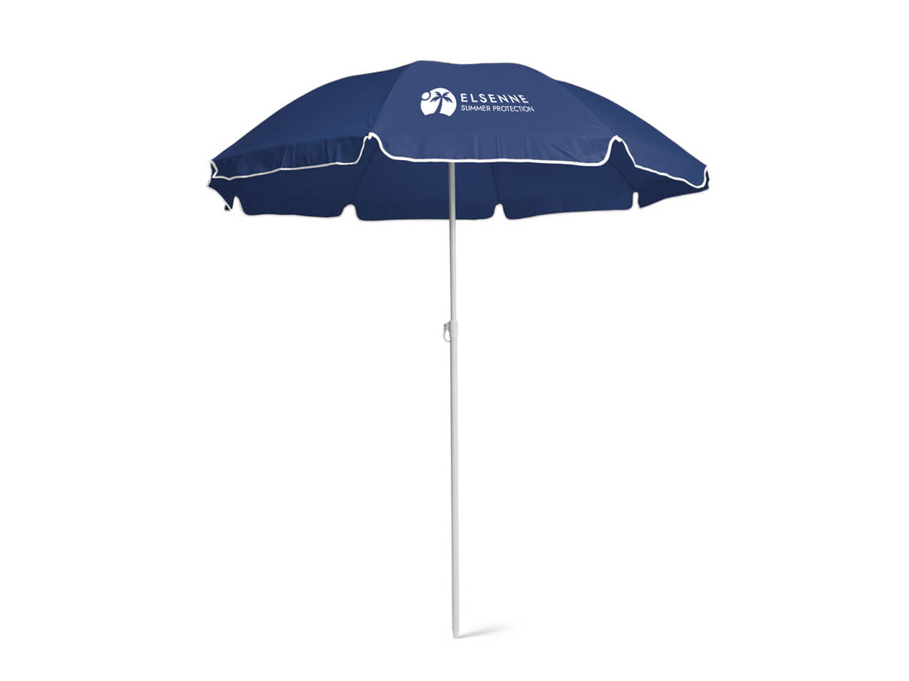 Sonnenschirm mit Werbedruck Sonnenschirm-140cm-blau-Werbeschirm-Transferdruck-Werbeaufdruck
