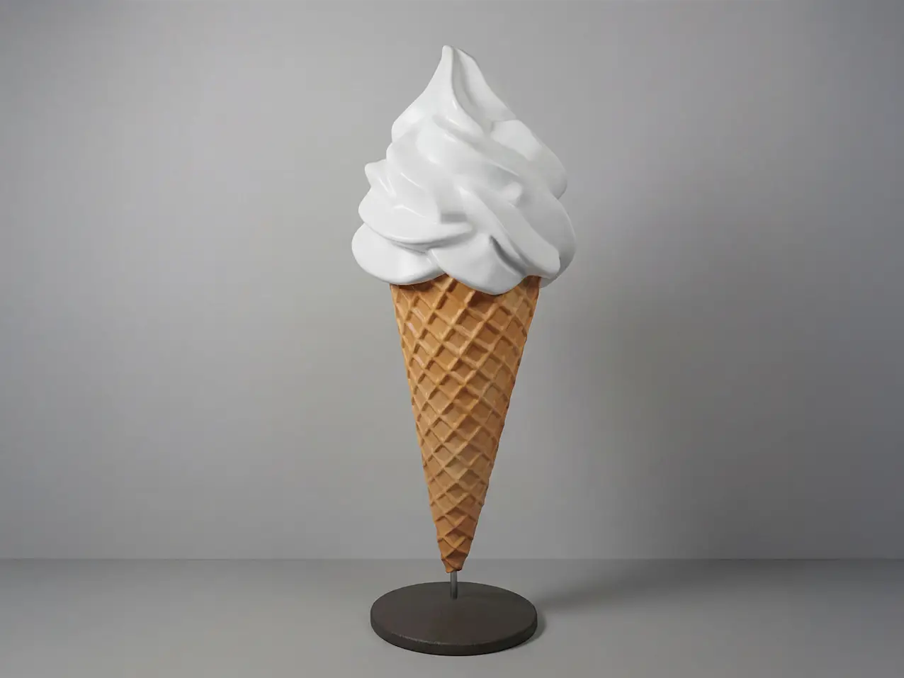 3D-XXL-Werbefigur-Werbeaufsteller-Eistuete-Softeis-Vanille