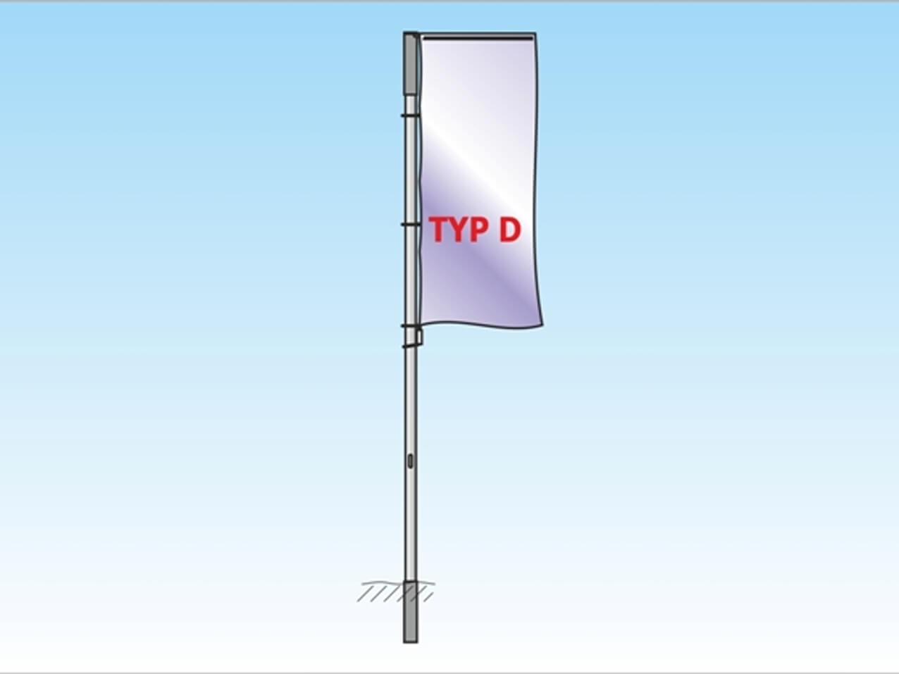 Fahnenmast Typ D 90 Fahnenmast Typ D 90