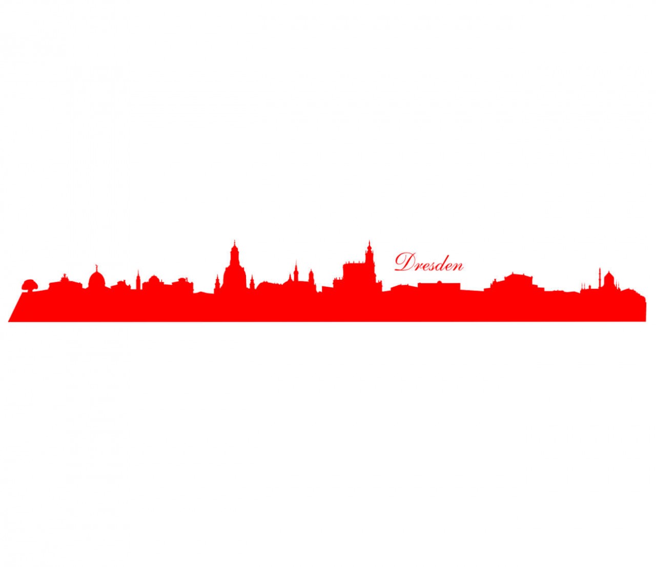 STADT Dresden Silhouette als Wandtattoo 0006