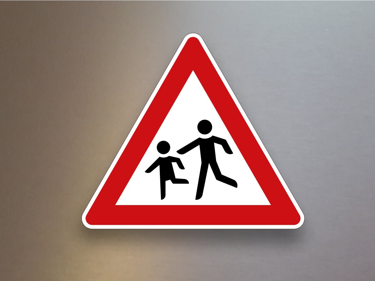 Verkehrsschild Kinder, Aufstellung rechts 136-10