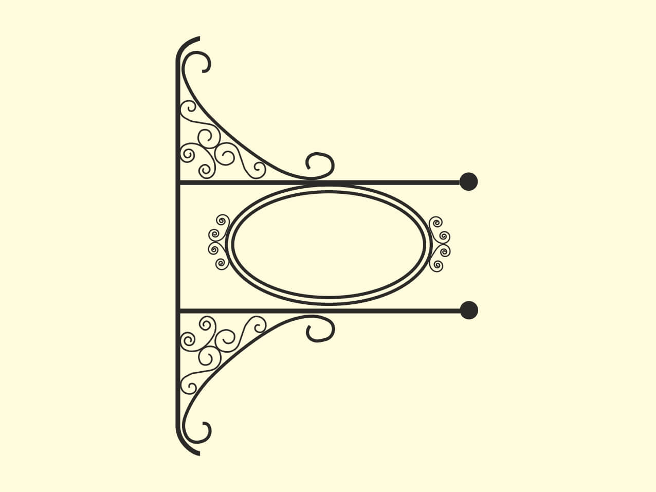 Ausleger-Schild-oval-Nostalgie-Antik-Vintage-Jugendstil-Barock-1907