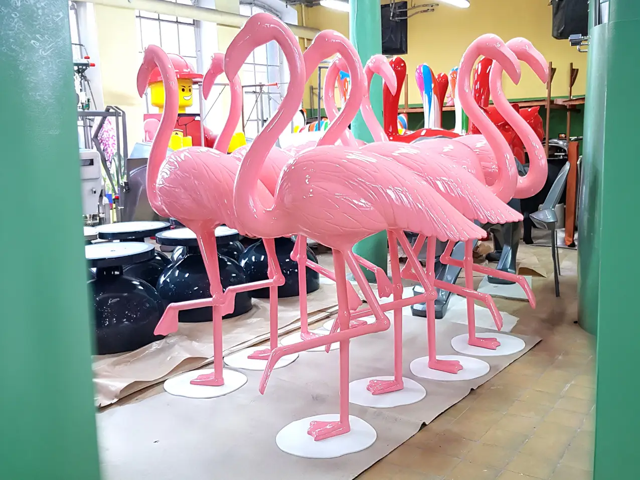 XXL-3D-grosser-Vogel-Skulptur-Flamingos-155cm