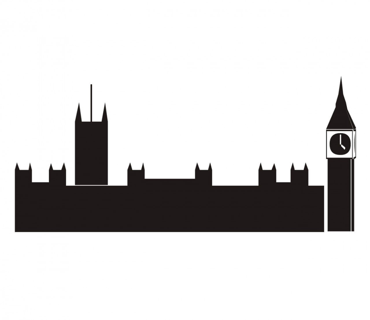 STADT London, Silhouette als Wandtattoo STADT London, Silhouette als Wandtattoo