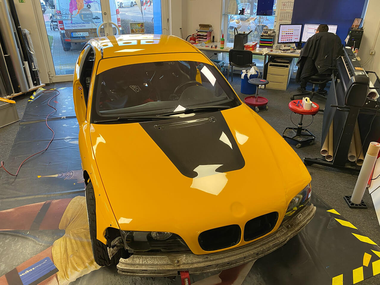 635-BMW-E46-Breitbau-Folierung-Motorhaube