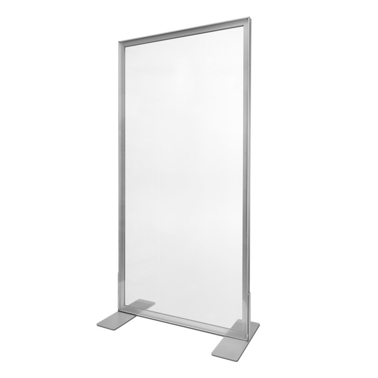 Spuckschutzwand Frame Folie klar freistehend Spuckschutzwand Frame Folie klar freistehend