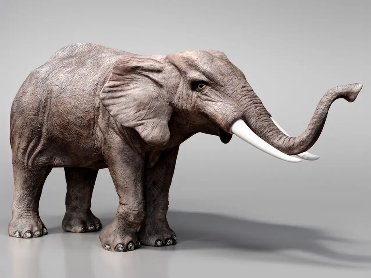 3D-Tierfigur-Glasfaser-Plastik-Skulptur-Elefant-410x223x155cm