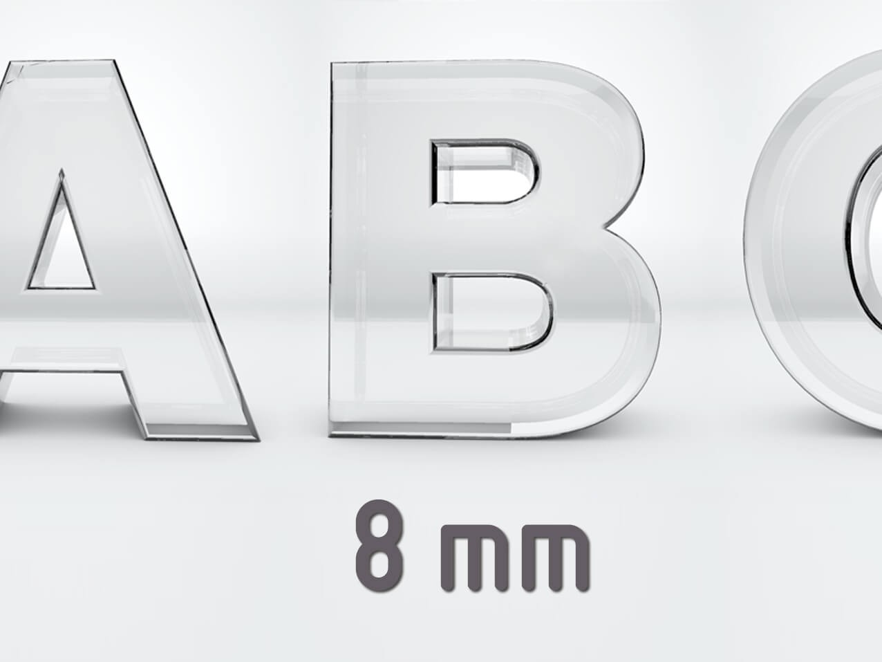 Logo ACRYL 8 mm KLAR gefräst Grafik 3D Wandtattoo Logo ACRYL 8 mm KLAR gefräst Grafik 3D Wandtattoo