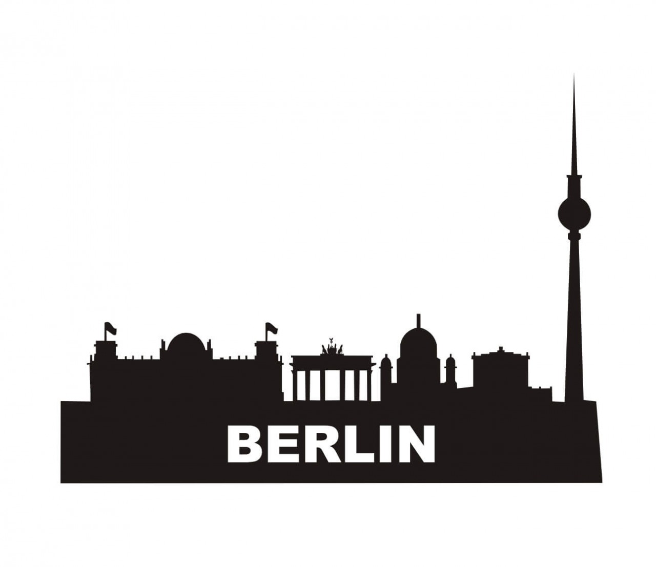 STADT Berlin Silhouette als Wandtattoo