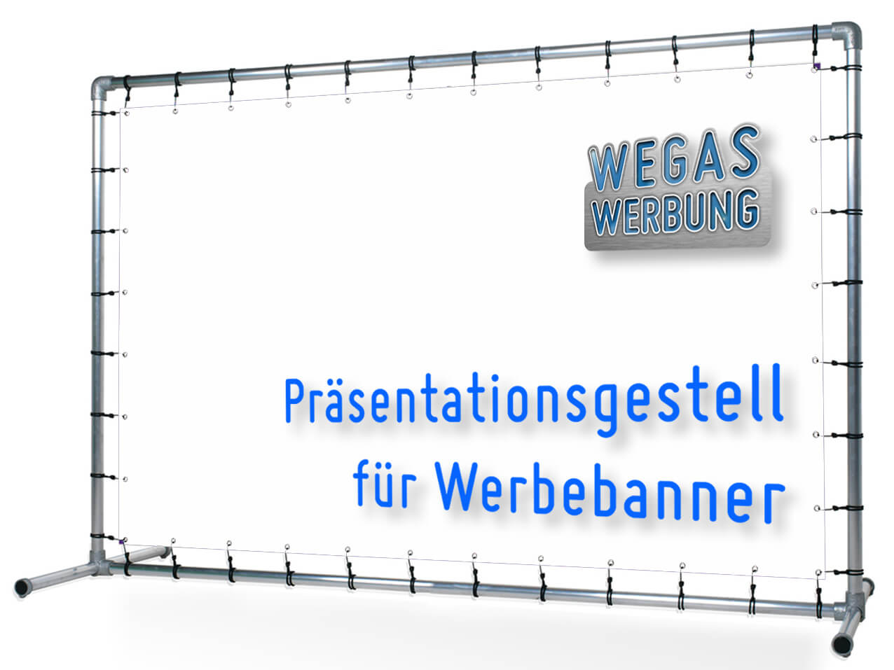 Freistehender Rahmen Werbebanner 219x175 cm Freistehender Rahmen Werbebanner 219x175 cm