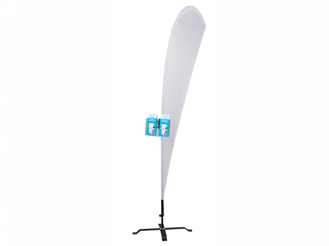 Flyerbox 2x DIN lang Halterungsystem für Beachflag, Rollup