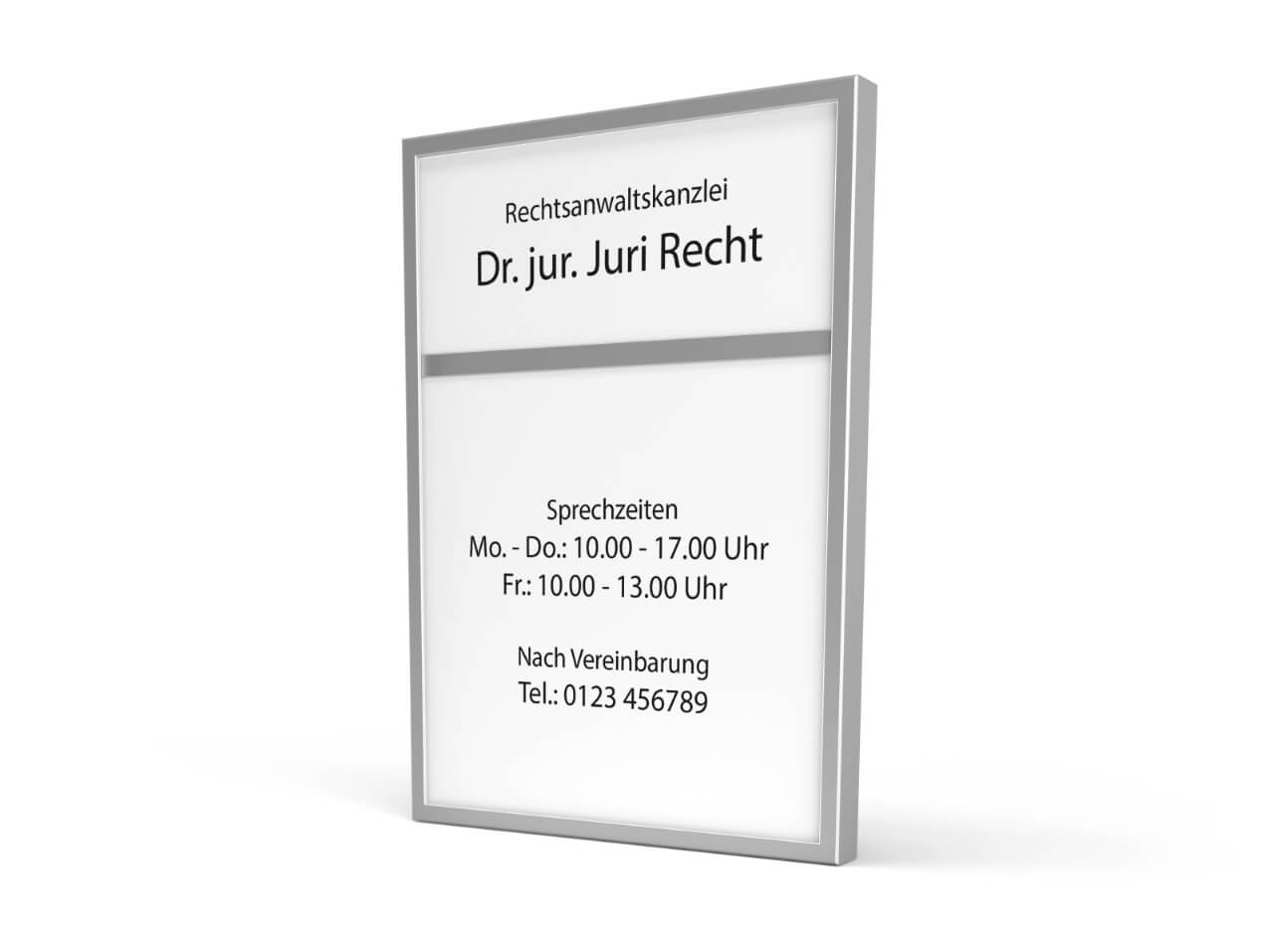 WG20495-Wandschild-Rahmenprofil-50x20mm-Sammelschild-Trennung