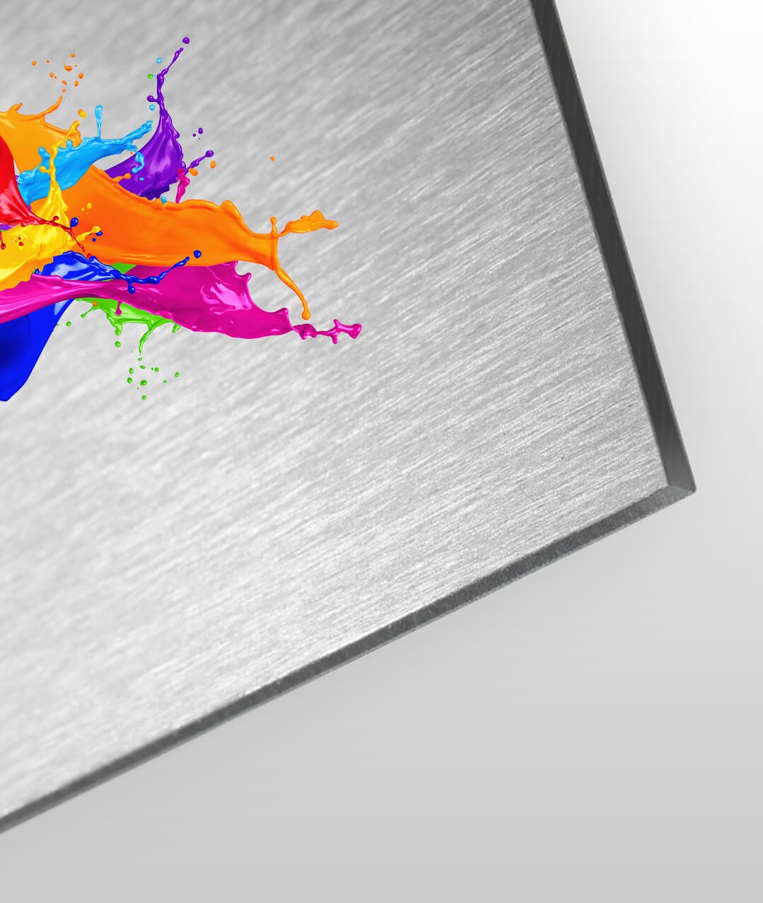 Aluverbund-Platte SILBER GEBÜRSTET drucken Aluverbund-Platte SILBER GEBÜRSTET drucken