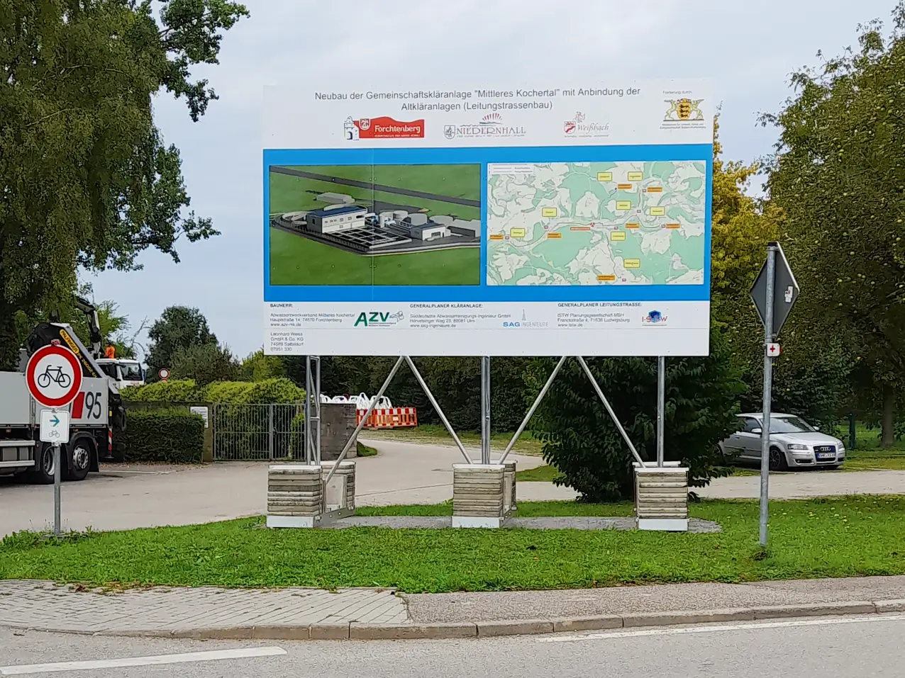 693-Baustellenaufsteller-Traverse-Gittermast-Bauschild-5x4m