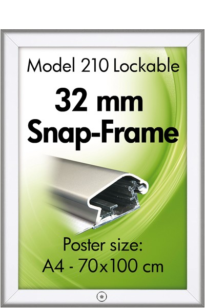 Klapprahmen 32 mm Alu SICHERHEIT Snap Frame Silber eloxiert 210 Klapprahmen 32 mm Alu SICHERHEIT Snap Frame Silber eloxiert 210
