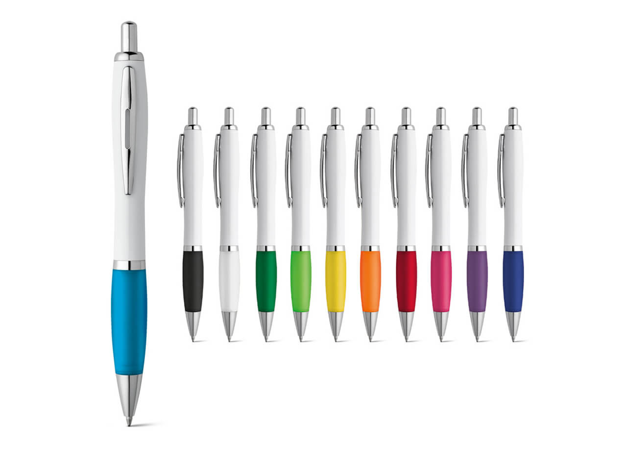 Kugelschreiber Leipzig bunt Kugelschreiber-Leipzig-Color-Set-Kunststoff-Werbeartikel-Werbedruck