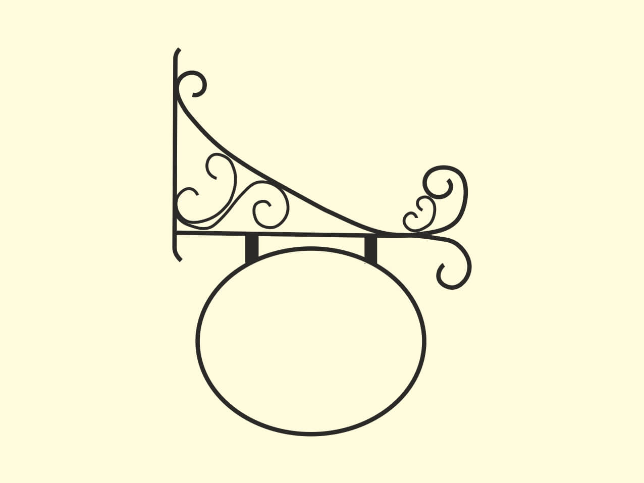 Ausleger-Schild-oval-Nostalgie-Antik-Vintage-Barock-elegant-1904