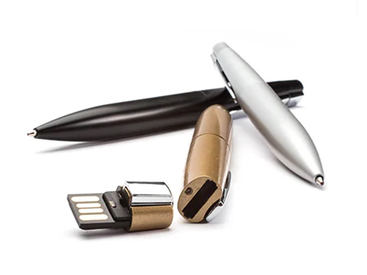 USB-Pen Kugelschreiber USB-Pen-Kugelschreiber-Metall-silber