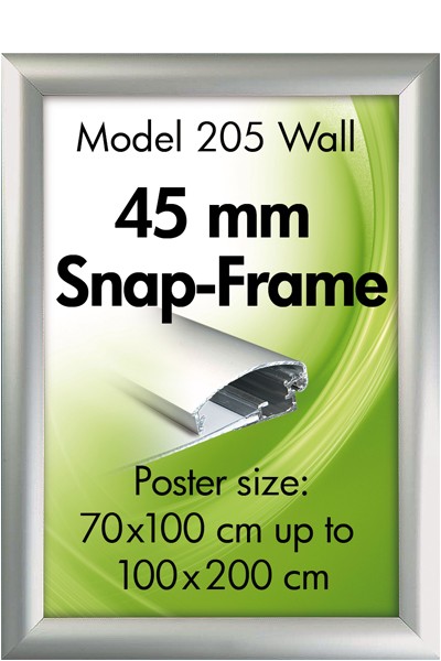 Klapprahmen 45 mm Alu Snap Frame Silber eloxiert 205 Klapprahmen 45 mm Alu Snap Frame Silber eloxiert 205