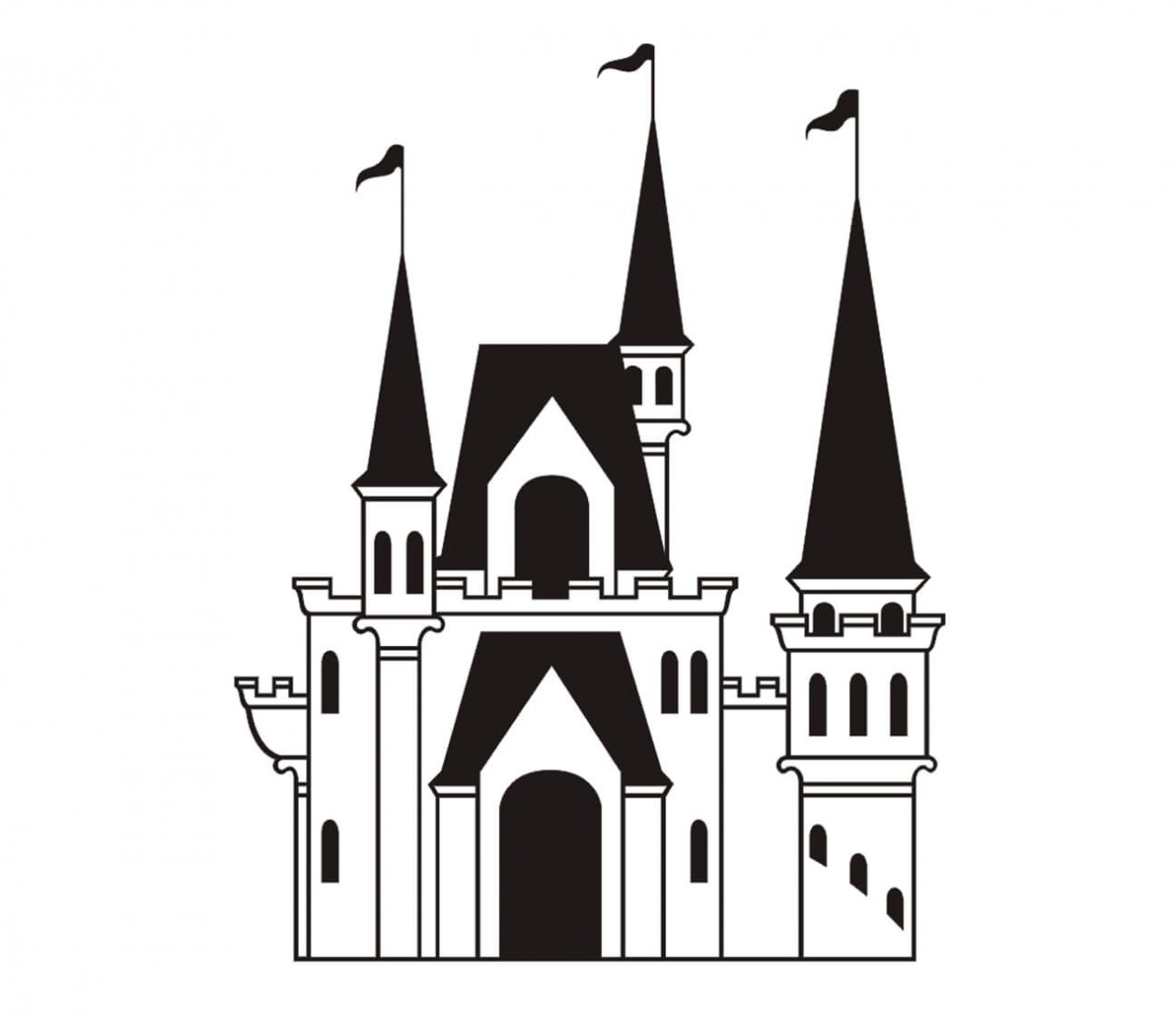 STADT Schloss als Wandtattoo STADT Schloss als Wandtattoo