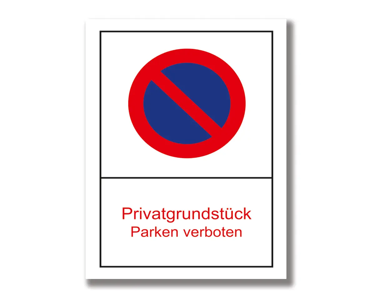 Aufkleber Parkverbot Privatgrundstück