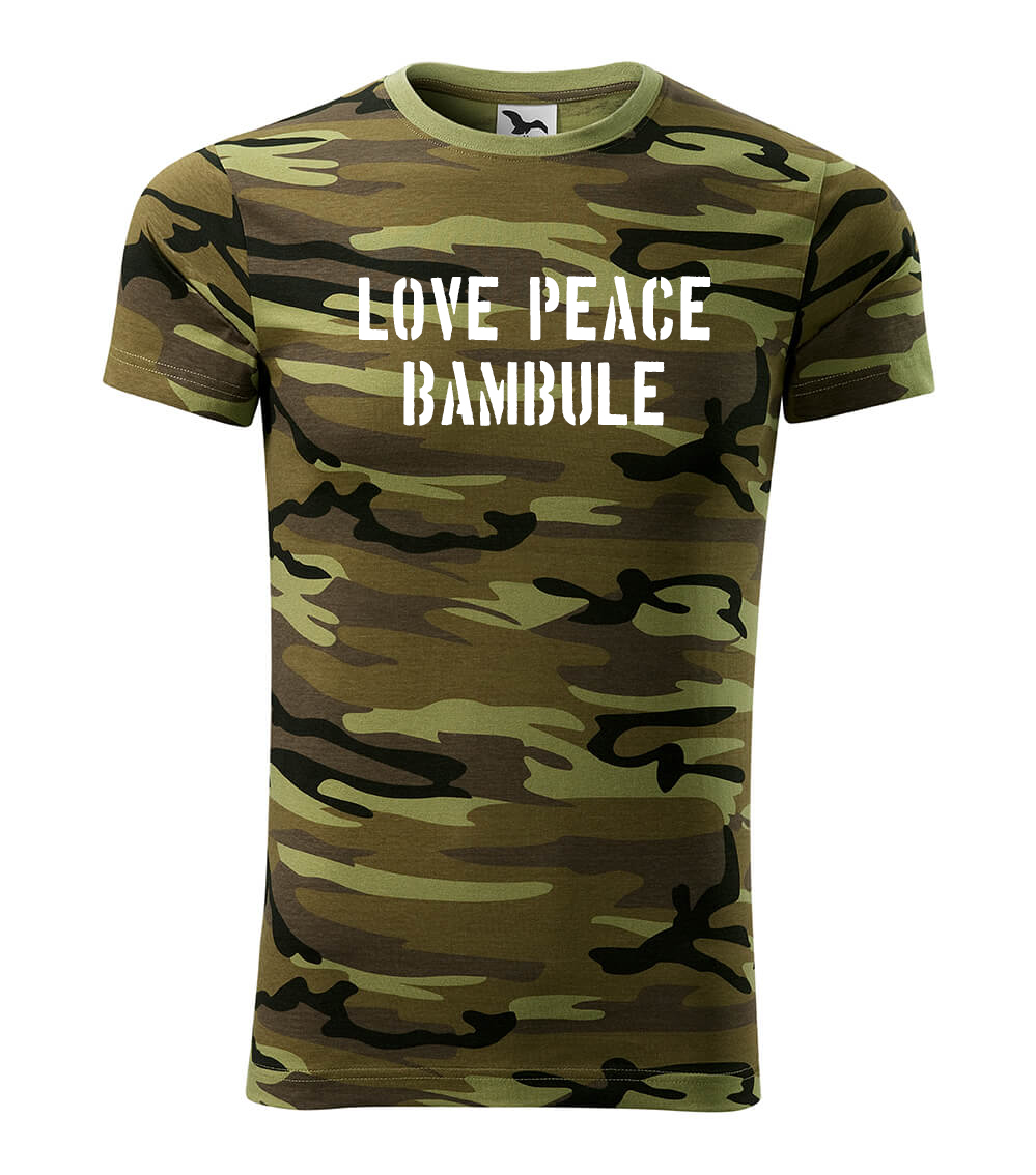 T-Shirt Männer CAMOUFLAGE mit Aufdruck Frieden T-Shirt Männer CAMOUFLAGE mit Aufdruck Frieden