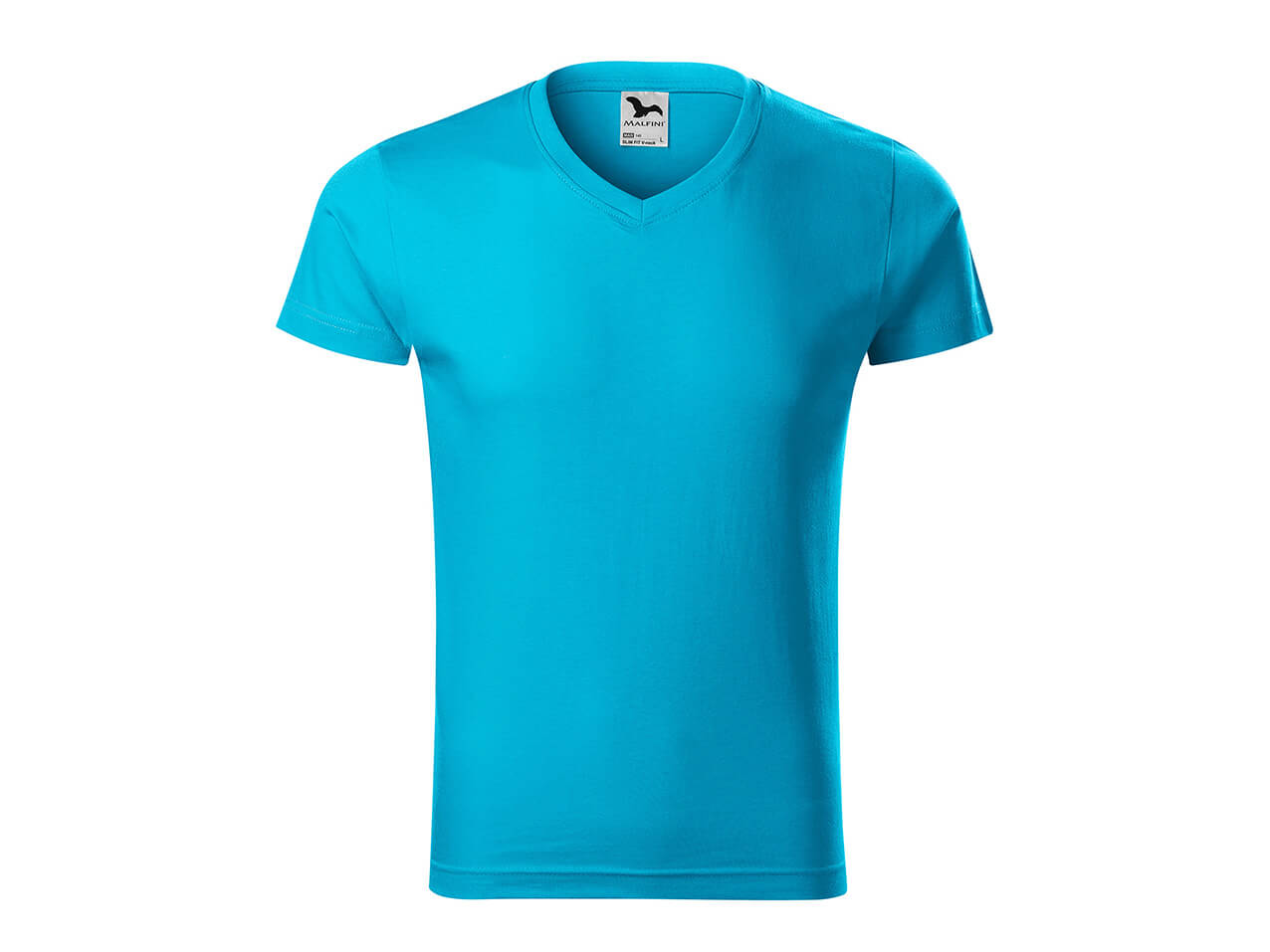 T-Shirt-Herren-Slim-Fit-V-Neck-146-tuerkis-blau-44