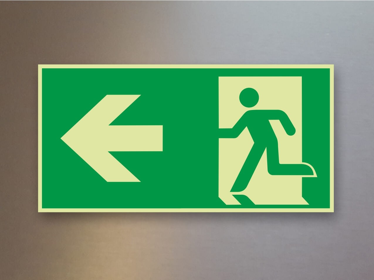 Rettungszeichen Rettungsweg Pfeil links E001 Alu Rettungszeichen Rettungsweg Pfeil links E001 Alu