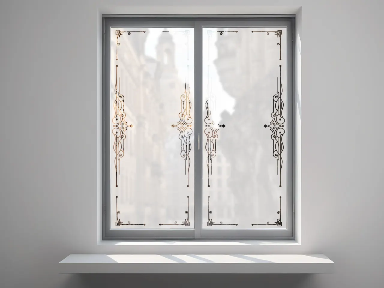 Fensterfolie Jugendstil Design 2025-Fenster-Design-Golden Times 8-negativ
