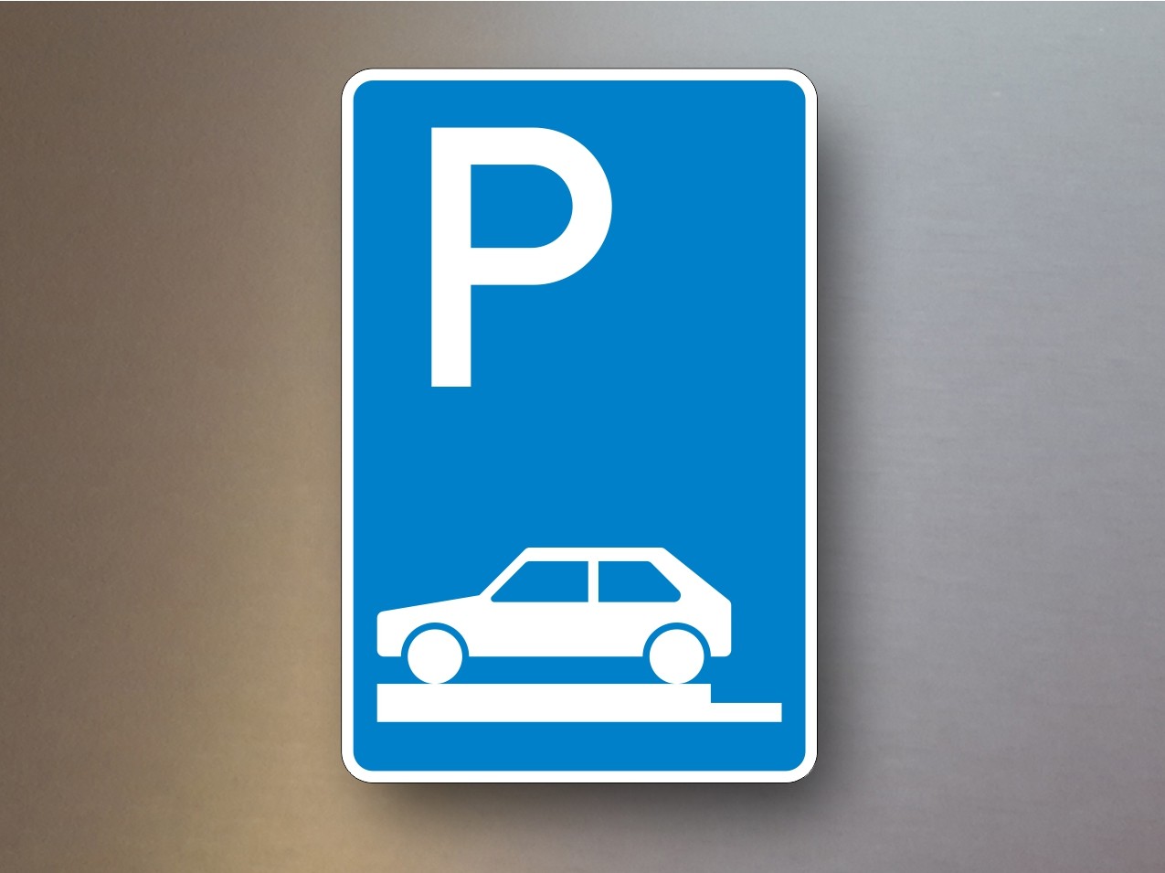Parkplatzschilder Parken auf Gehwegen ganz quer zur Fahrtrichtung links 315-80