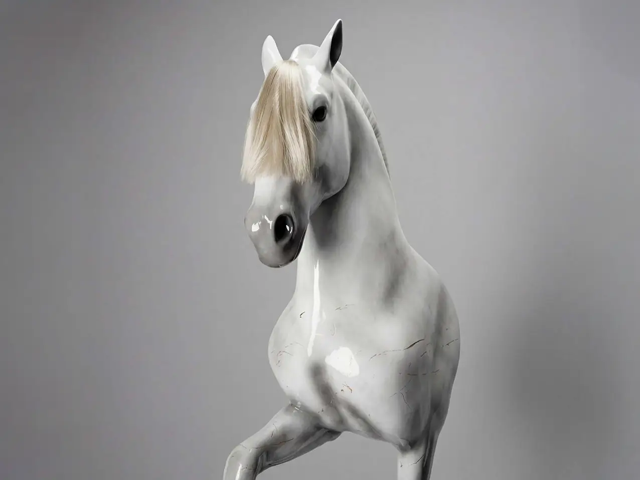 3D-XXL-Pferdefigur-Marmorbueste-weisses-Pferd-Schimmel