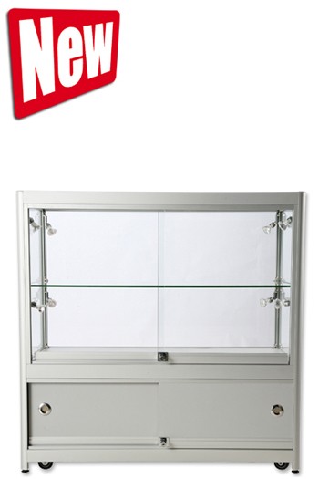 Schauvitrine mit Sichtschutzfach 1040 Schauvitrine mit Sichtschutzfach 1040