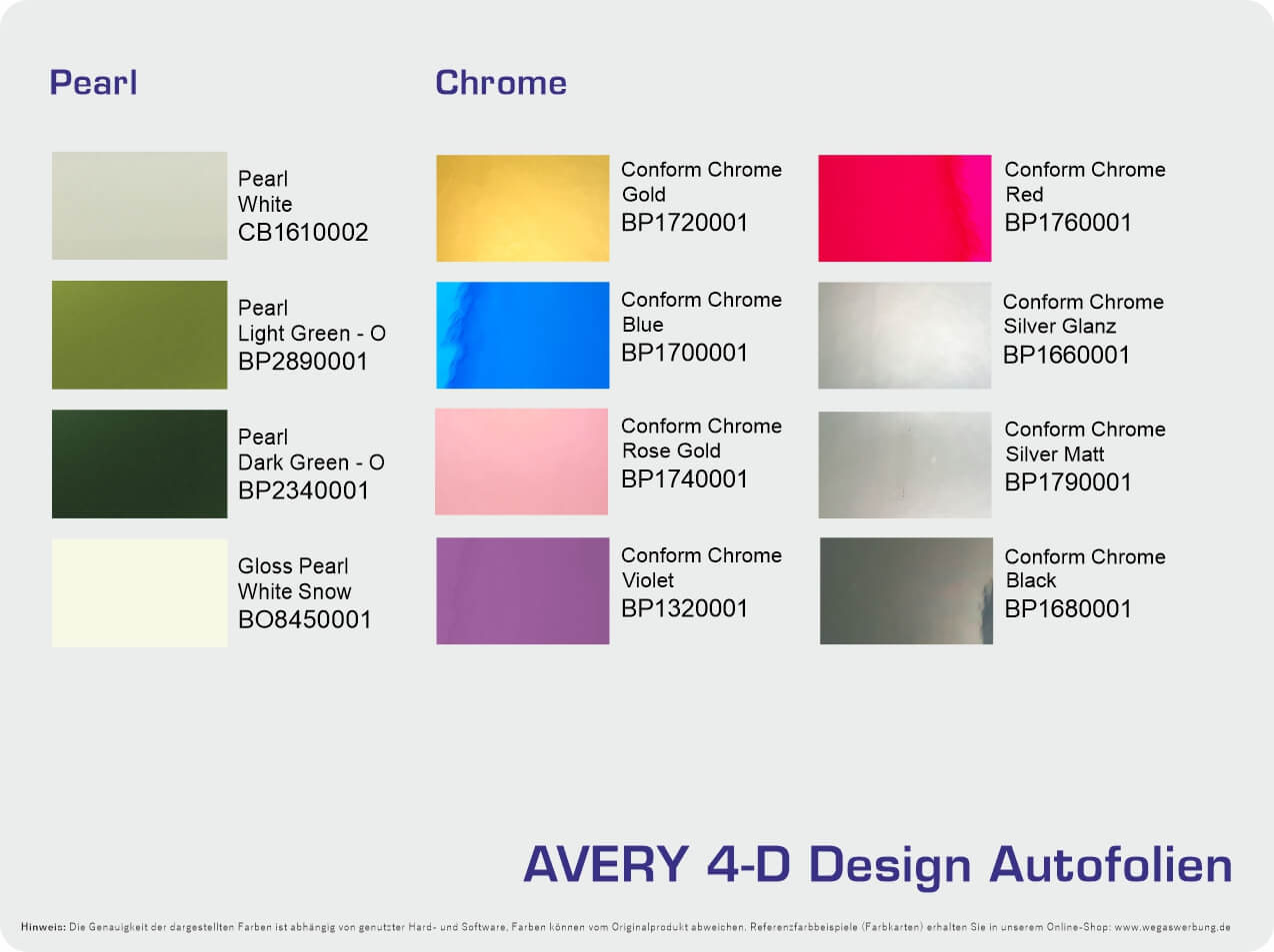 Autofolie Avery Chrome, Pearl 1 Avery-Autofolie-Supreme Wrapping-Film-Pearl-Chrome