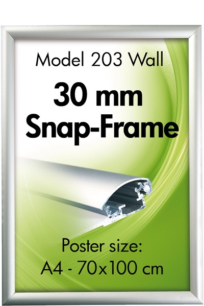 Klapprahmen 30 mm Alu Snap Frame Silber eloxiert 203 Klapprahmen 30 mm Alu Snap Frame Silber eloxiert 203