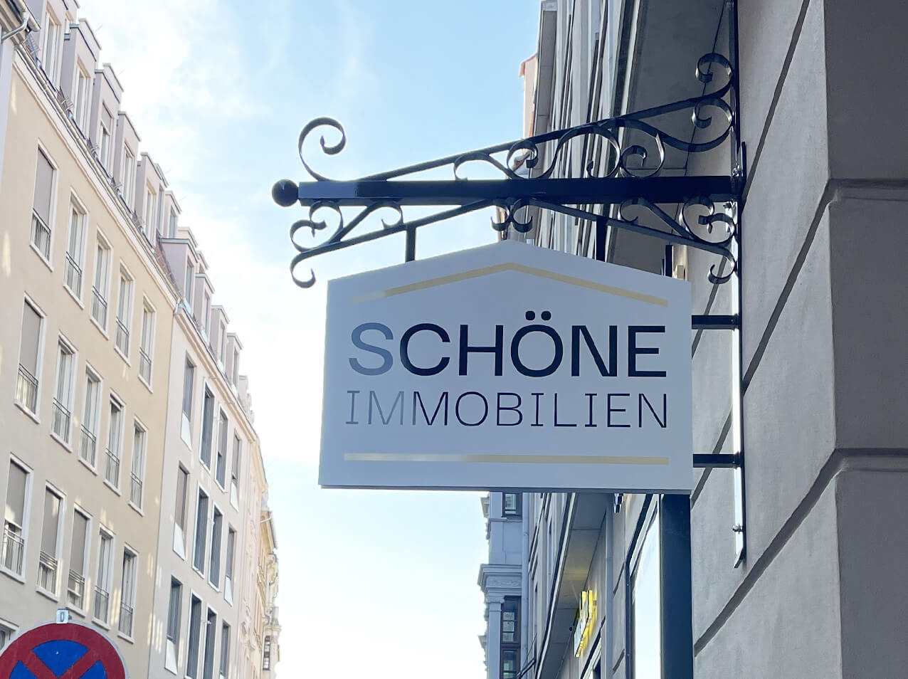 760-Ausleger-Antik-Nostalgie-Vindage-Schild-Schoene-Immobilien