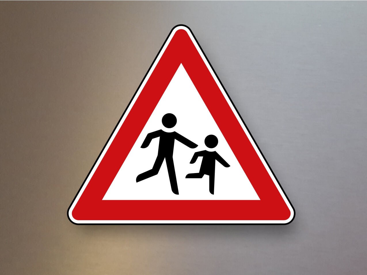 Verkehrsschild Kinder, Aufstellung links 136-20