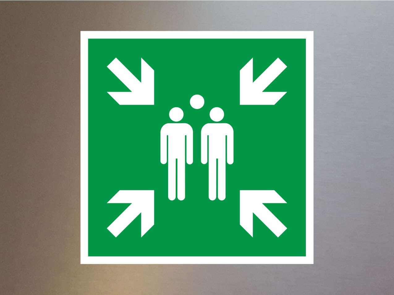 Rettungszeichen Sammelstelle E007 PVC Rettungszeichen Sammelstelle E007 PVC