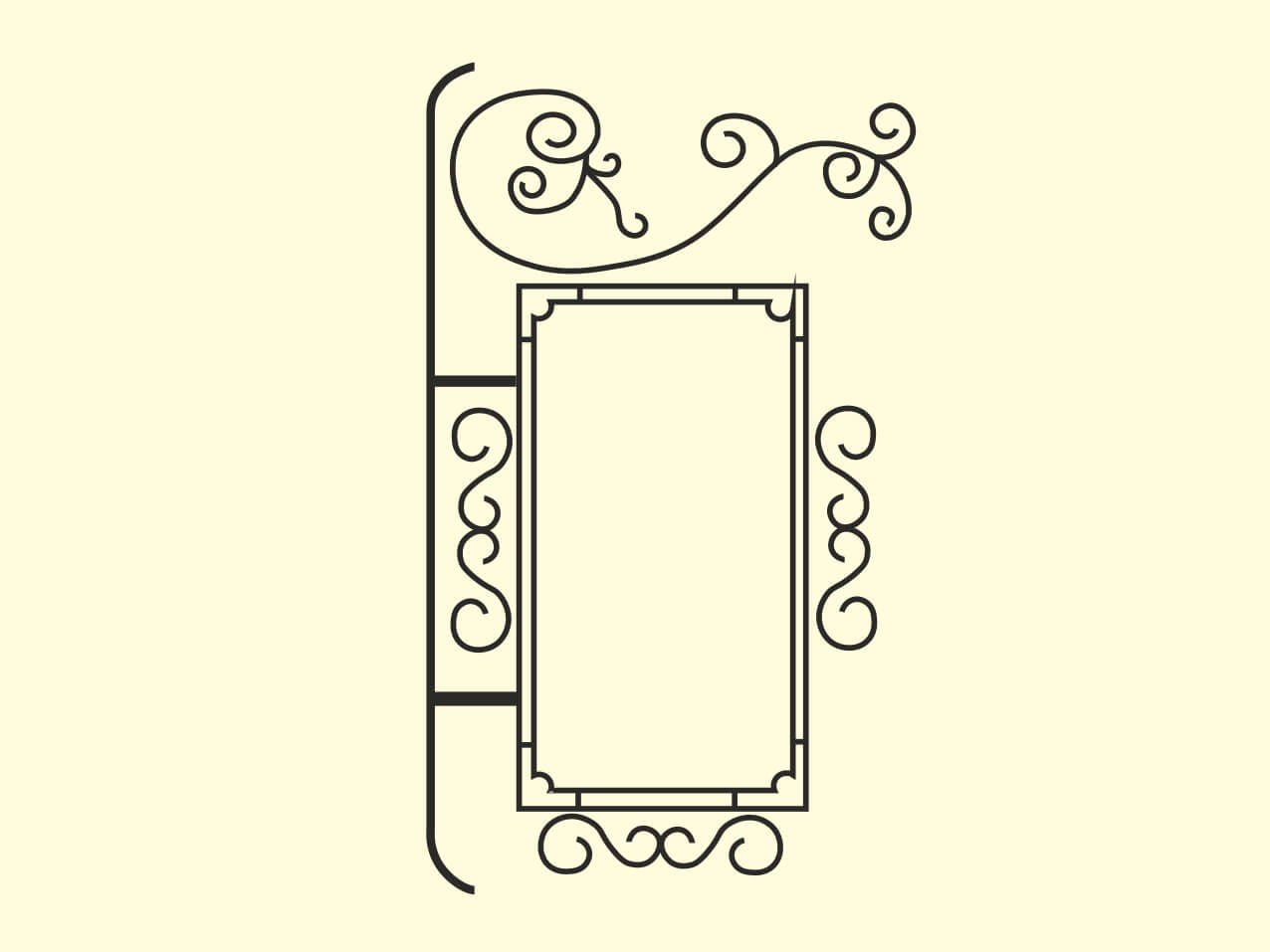 Ausleger-Schild-Nostalgie-Antik-Vintage-Barock-1902
