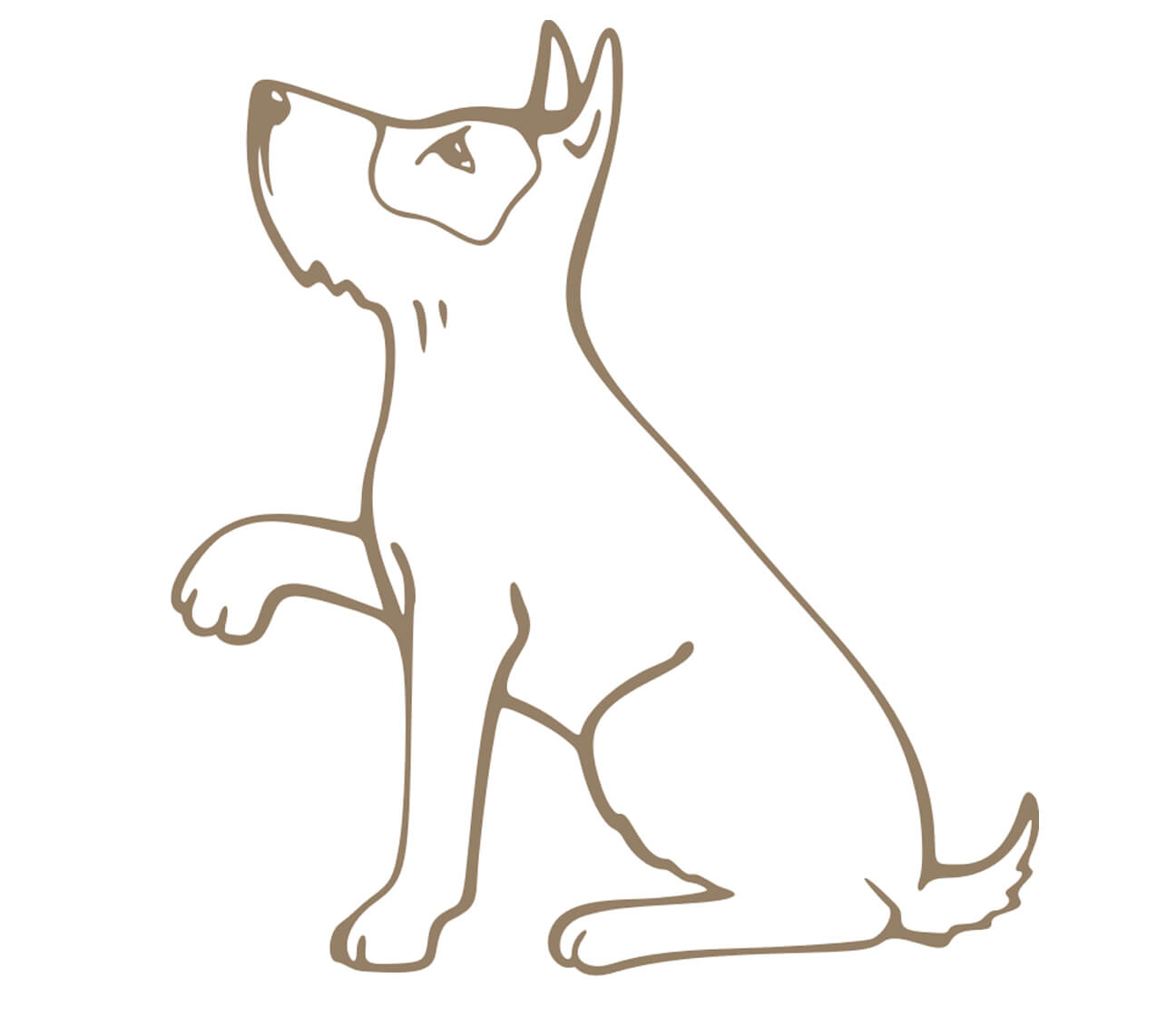 TIERE Hund als Wandtattoo