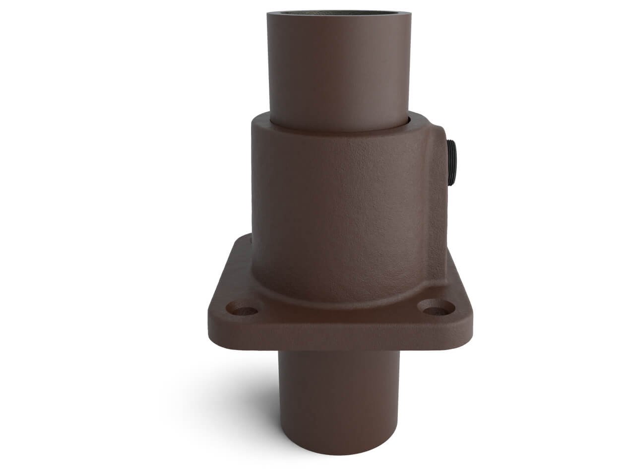 Rohrverbinder-Sockelplatte-131-F-Rohrfuss-braun-vintage-Tischfuss