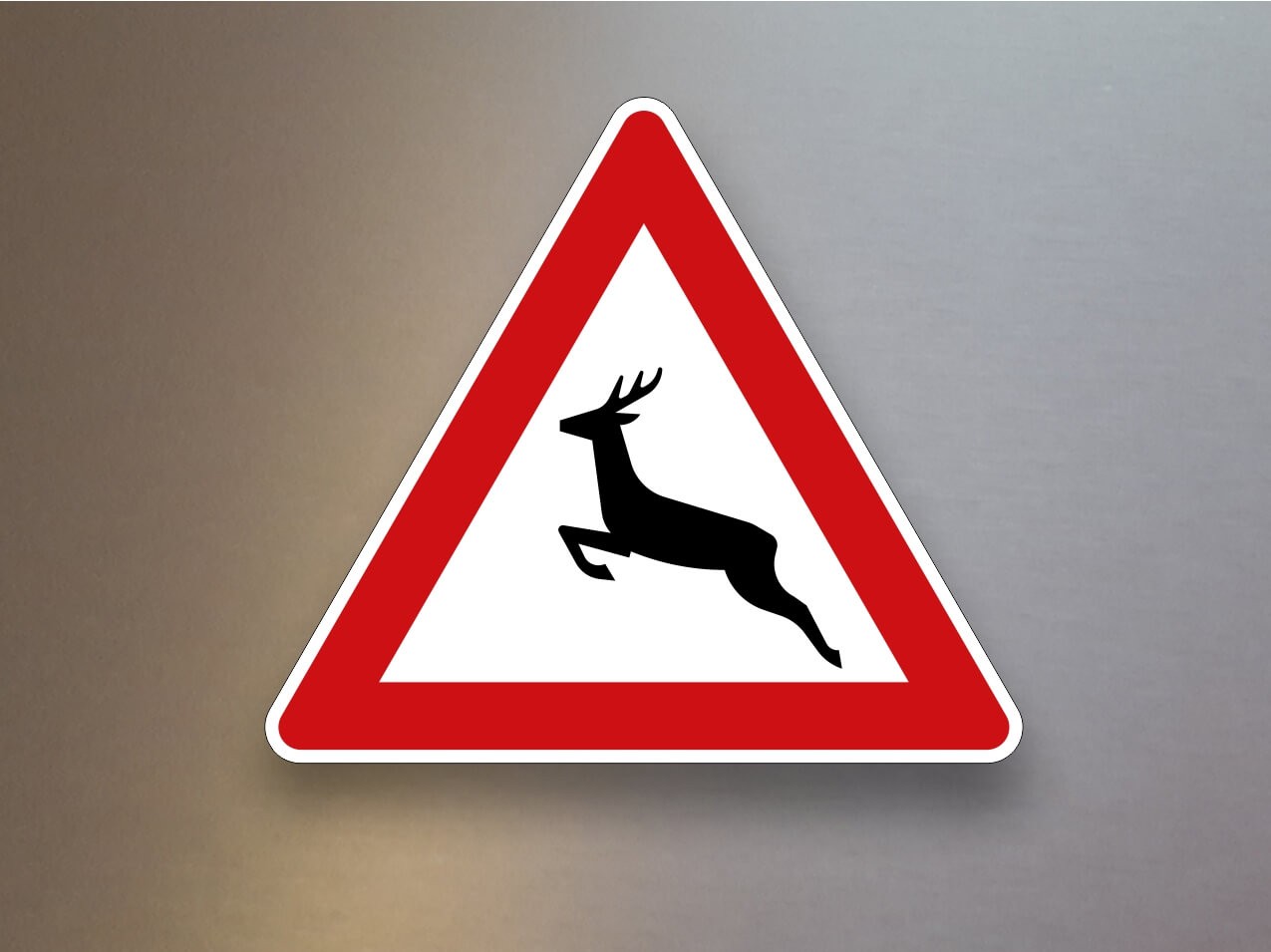 Verkehrsschild Wildwechsel, Aufstellung rechts 142-10