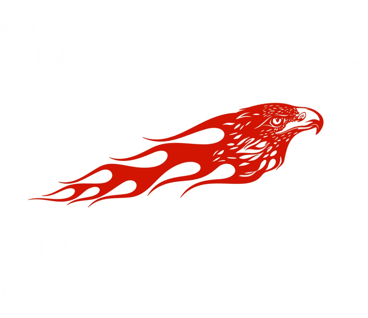 Adlerkopf in Flammen - Tattoo - Folienaufkleber Nr. 10