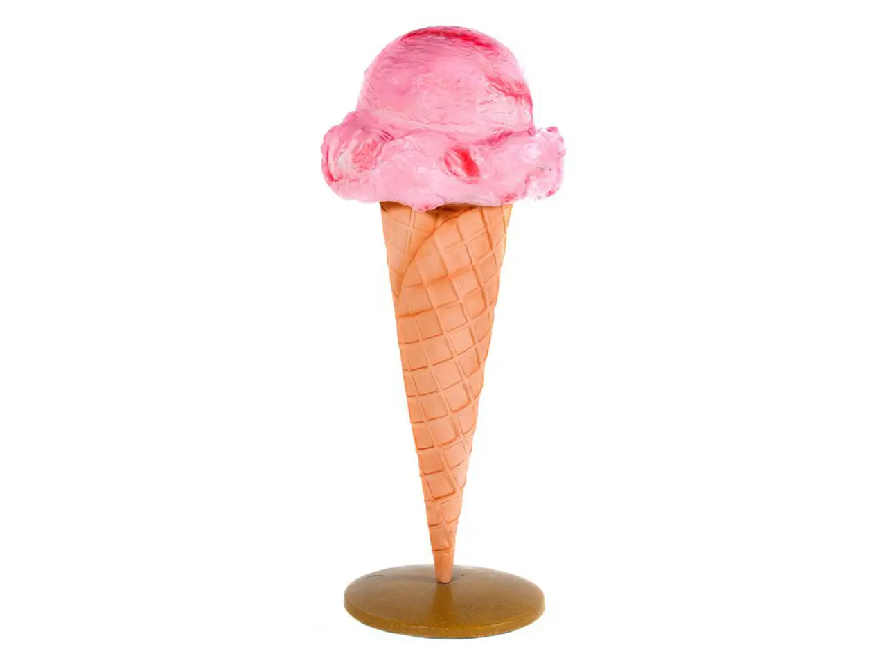 XL Werbeaufsteller Eiswaffel mit 1 Kugel Eis Rosa