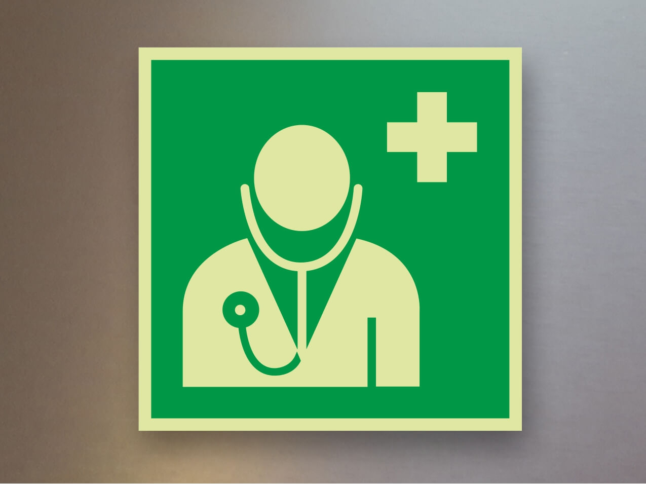 Rettungszeichen Arzt E009 Alu Rettungszeichen Arzt E009 Alu