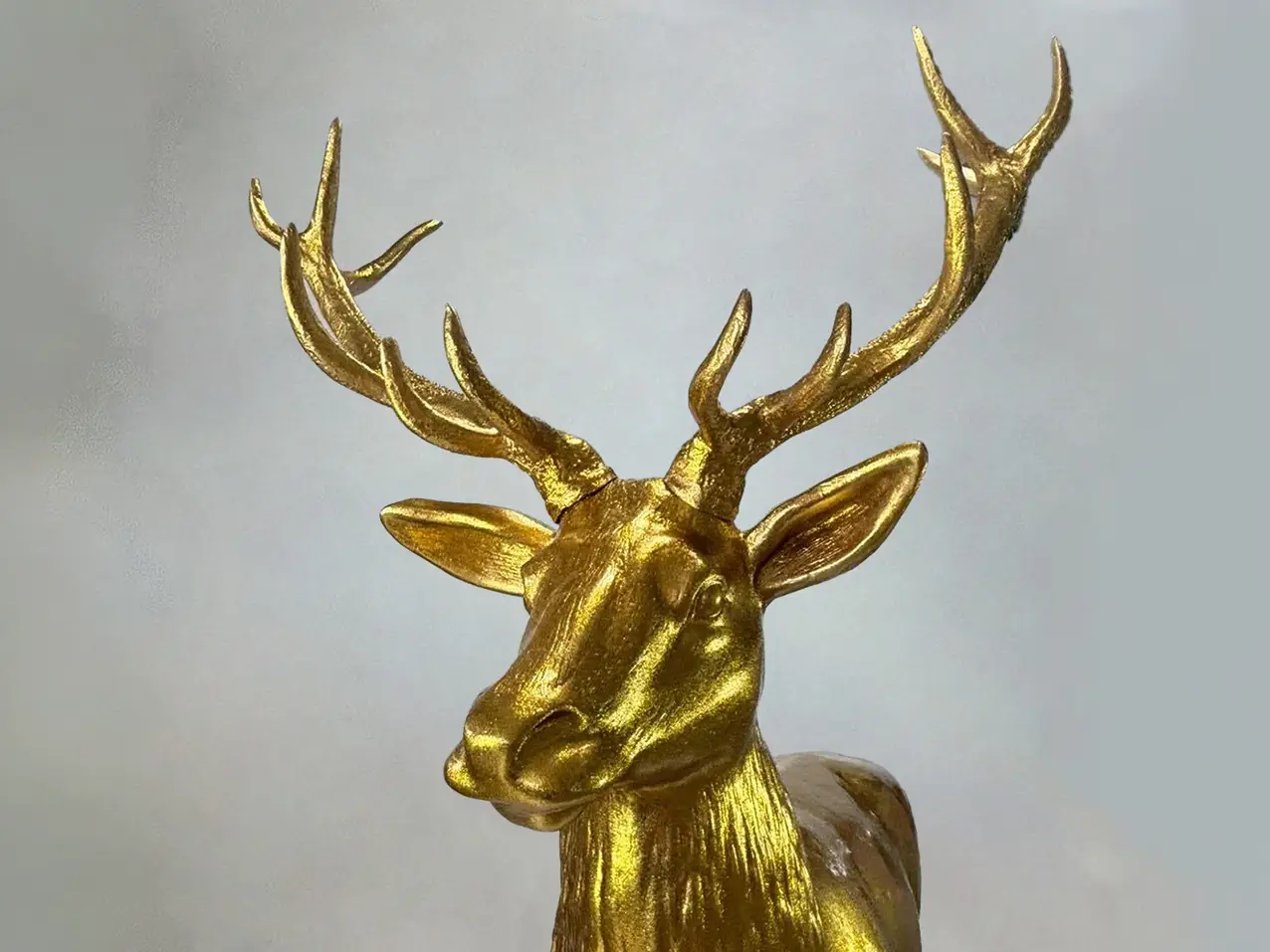 3-D-XXL-Tierfigur-Waldtier-goldener-glitzer-Hirsch-185x220cm