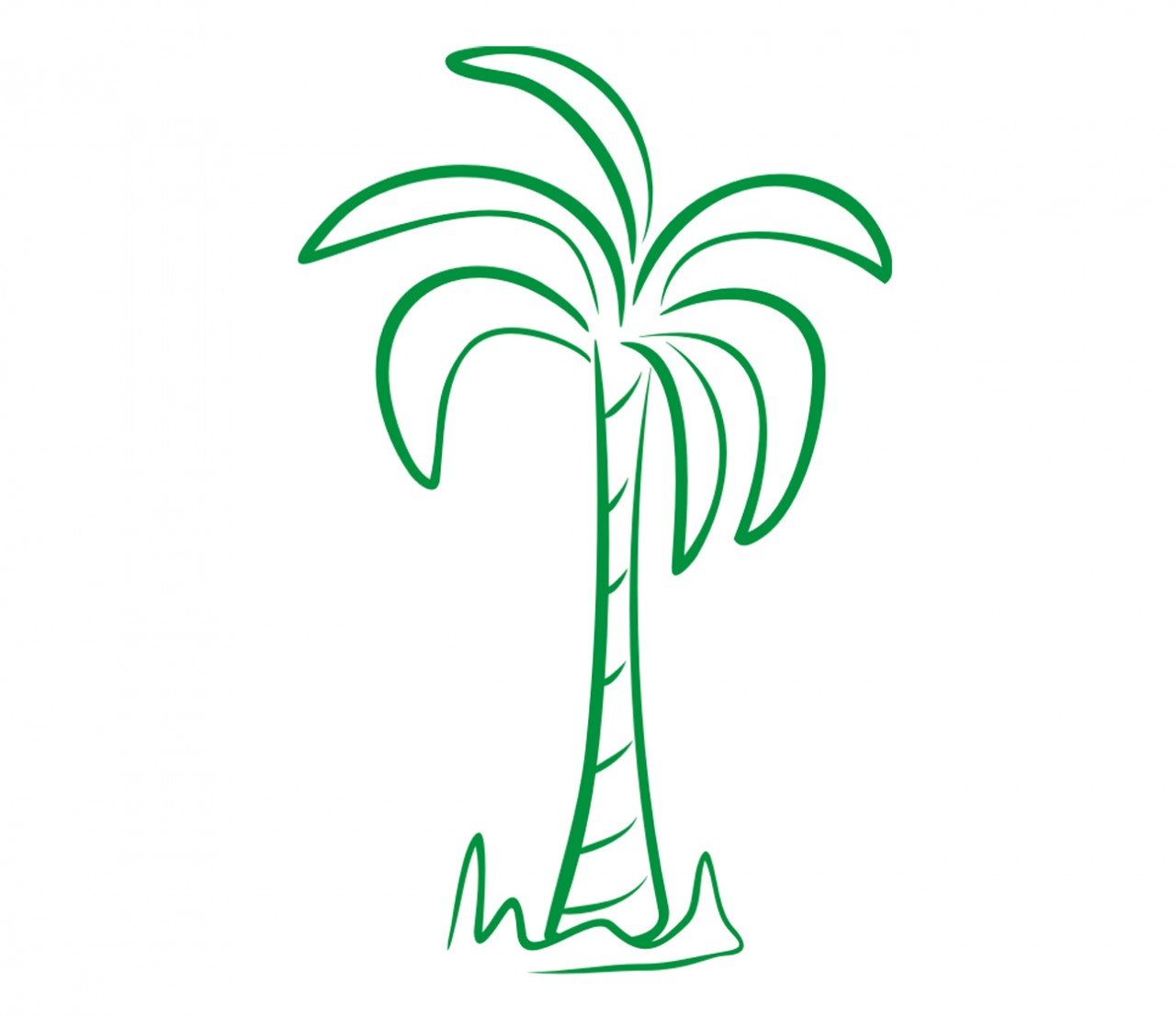 PFLANZEN Palme Kokospalme Wandtattoo PFLANZEN Palme Kokospalme Wandtattoo