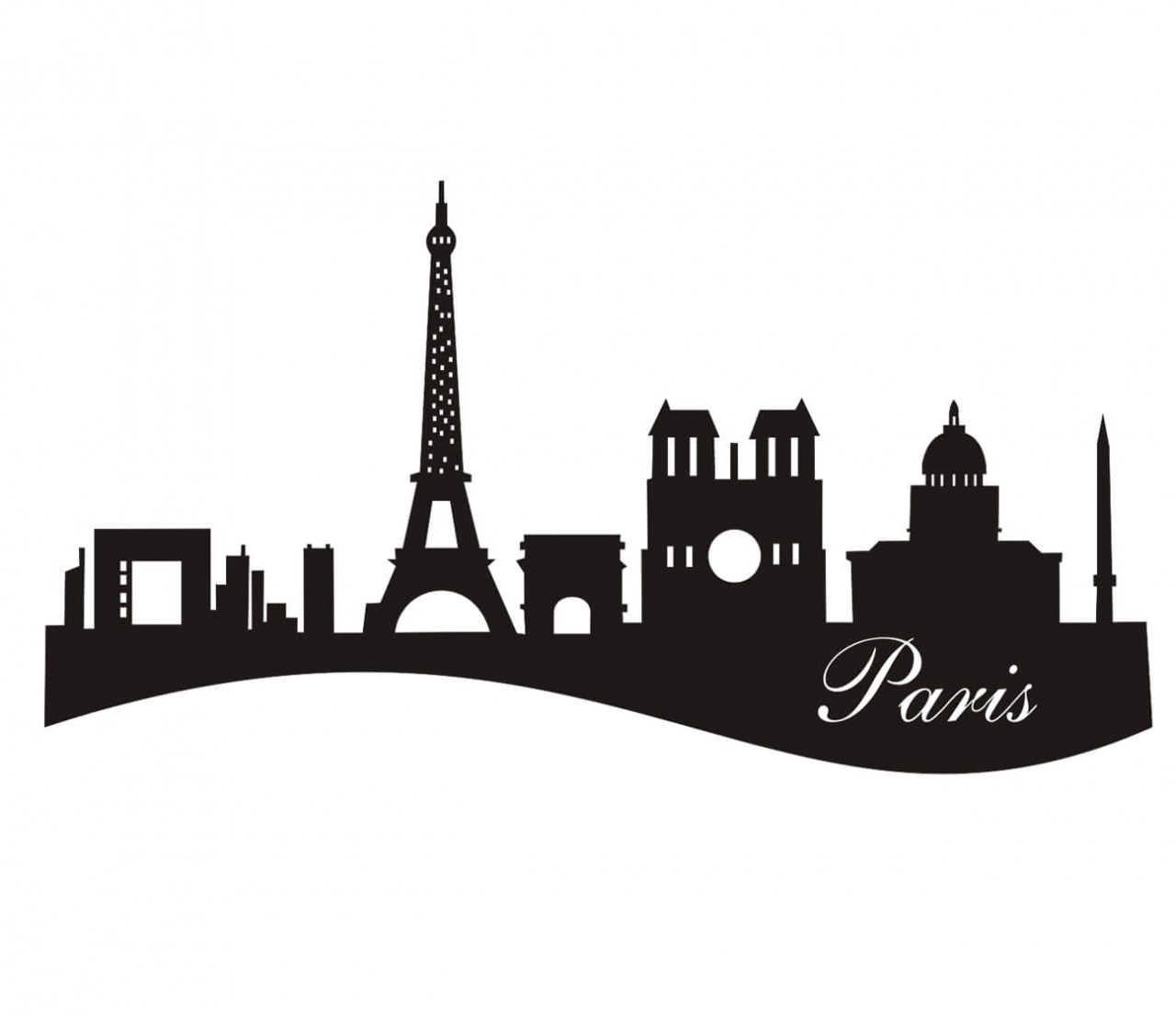 STADT Paris Silhouette als Wandtattoo STADT Paris Silhouette als Wandtattoo