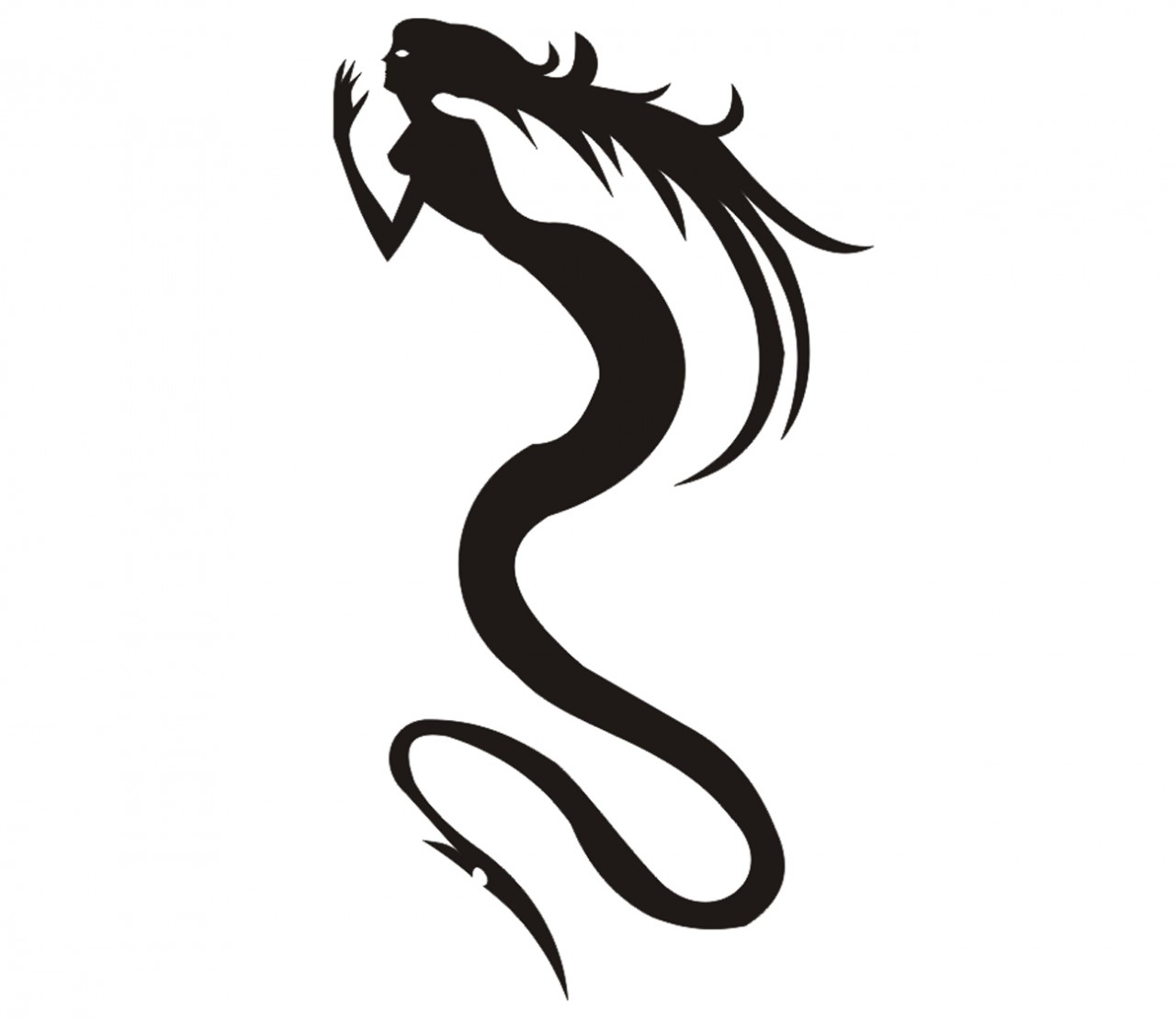 FANTASY Nixe, Meerjungfrau Wandtattoo FANTASY Nixe, Meerjungfrau Wandtattoo