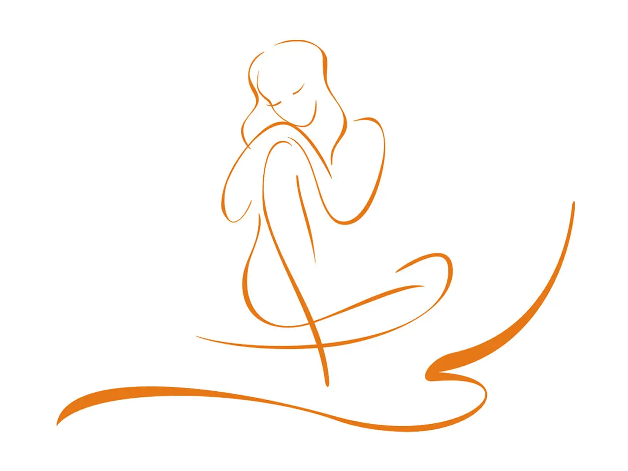 MENSCHEN Frau sitzend - Wandtattoo #0001